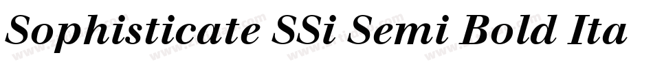 Sophisticate SSi Semi Bold Italic字体转换